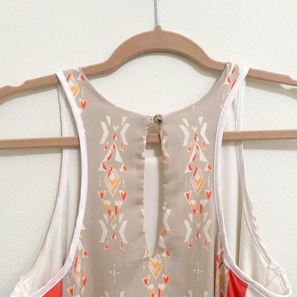 Asher by Fab’rik Taupe Pattern High Low Dress, S - Picture 8 of 8